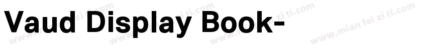 Vaud Display Book字体转换
